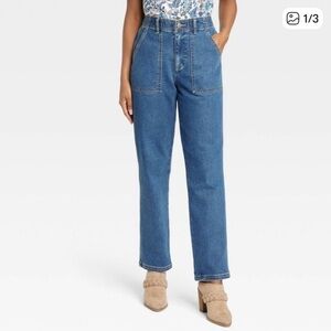 NWT Knox Rose Dark Indigo Straight Leg stretchy Jeans